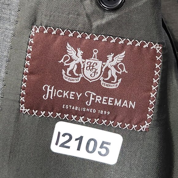 Hickey Freeman Jacket Mens 42 Regular Gray Worsted Wool Union Made Blazer Suit - Picture 12 of 16
